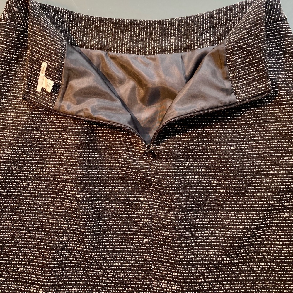 Halogen Black and White Textured A-Line Skirt - Picture 12 of 16